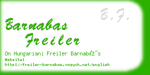 barnabas freiler business card